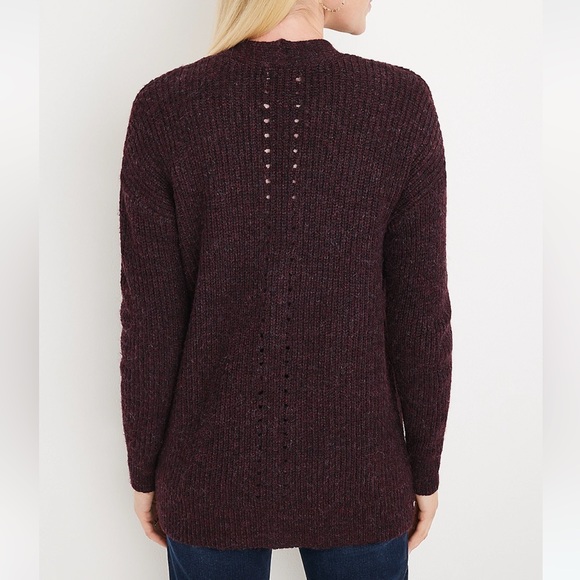 Maurices Wine Open Front Cardigan - Picture 2 of 7